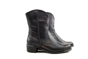 Durea Western Boot Cognac Print