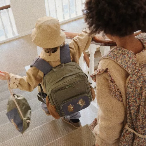 KONGES SLøJD KINDERRUGZAK MET REGENHOES  OLIVINE  39 CM
